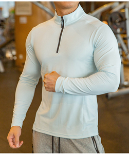 Camiseta Deportiva con Cierre de Cremallera de un Cuarto para Hombre con Logotipo Personalizado |   Suéter Deportivo Transpirable de Manga Larga |   Ropa Deportiva para Gimnasio, Golf y Actividades al Aire Libre - Product Image 5