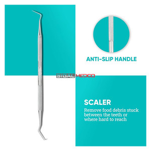 Removedor de Placa Dental Profesional, Juego de 5 Piezas, Manual, Acero Inoxidable, Agarre Ergonómico, Kit de Limpieza Dental y Reparación de Rellenos Dentales - Product Image 5