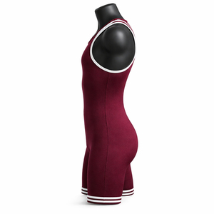 Combinaisons de lutte personnalisées pour hommes en tissu extensible, logo imprimé numériquement sur le devant, 200 g/m², légères, respirantes, résistantes à l'usure - Product Image 1