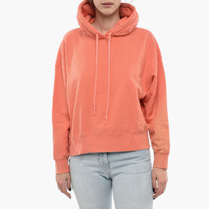 Sweat à capuche oversize de qualité supérieure pour femme, en molleton de coton et polyester, imprimé lettres, coupe ample pour l'hiver avec logo frontal - Product Image 2