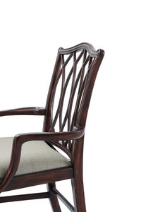 Silla de Comedor de Madera Maciza Tradicional, Lujosa y Duradera, con Patas de Madera de Caoba y Asiento Tapizado para el Hogar - Product Image 4