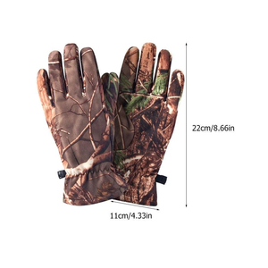 Gants de chasse unisexes coupe-vent à manches longues et doigts entiers avec sangle de poignet réglable et fermeture auto-agrippante, logo personnalisé, taille ajustable - Product Image 6