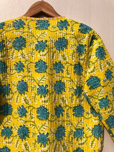Best Quality Women's Short Vintage <b>Quilted</b> Winter Coat Handmade Multi-Patchwork Cotton Kantha <b>Jacket</b> Casual Floral Print Fabric - Product Image 5
