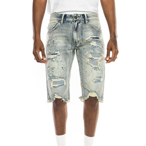 Wholesale Men's <b>Stretch</b> Casual Denim <b>Shorts</b> In New Summer Fashion 100% Cotton With Elastic Waist Closure Men's Denim <b>Shorts</b> - Product Image 1