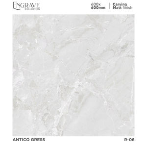 Azulejos de porcelana mate tallados de 600x600 mm, desarrollados para ofrecer un relieve superficial suave, un tono natural y una durabilidad interior prolongada. - Product Image 1