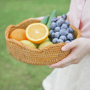 Handcrafted Bohemian Decorative <b>Rattan</b> <b>Basket</b> Woven <b>Storage</b> for Stylish Organization - Product Image 4