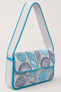 Luxury Handmade Glass Beaded Seashell Shoulder <b>Bag</b> Women Designer Beach Handbag Custom OEM ODM Wholesale - Product Image 2