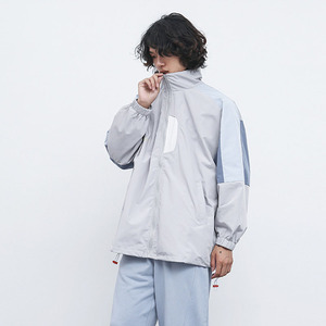 เสื้อแจ็คเก็ตผู้ชายสีขาวแบบ Racer ผ้าฝ้าย 100% ซิปด้านหน้า แห้งเร็ว ระบายอากาศได้ดี สวมใส่สบายในฤดูหนาว กันลม คอตั้ง - Product Image 2