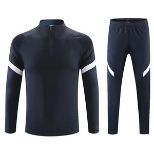 Ensembles de survêtements de football unisexes en polyester légers, respirants et imperméables, personnalisables avec fermeture éclair intégrale et capuche, pour la vente en gros - Product Image 1