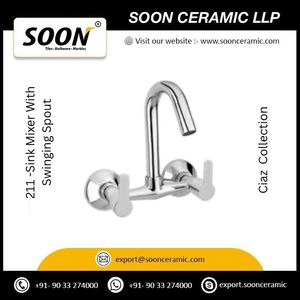 Basin Faucet 211 Sink Mixer With <b>Swinging</b> Spout Stainless Steel Polished Sustainable Modern Design Wall-Mounted <b>Single</b> Handle - Product Image 6