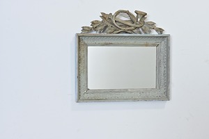 Highest Quality Framed Wood Mirror With <b>Leaf</b> And Lyre Design Shabby Chic <b>Wall</b> <b>Decor</b> - Product Image 2