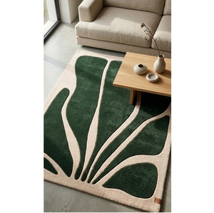 Modern <b>Hand</b> <b>Tufted</b> Wool Area <b>Rug</b> with Custom Design and Anti-Slip Backing for Interiors - Product Image 2