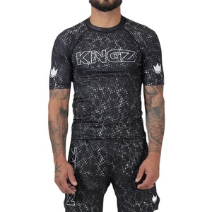 Camiseta de Compresión Personalizada Unisex para MMA y BJJ con Mangas Cortas, Protección UPF50, Secado Rápido y Transpirable, Modelo 2025 - Product Image 1