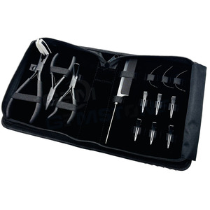 Hair Extension Tool Kit – <b>Tape</b> Plier <b>Micro</b> Beads Opener & Closer Pliers Comb Clips & Needles – Starter Hair Extension Kit - Product Image 1