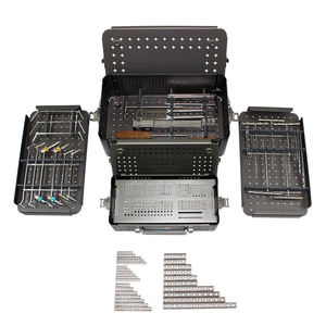Premium Manual Orthopedic Bone Fracture Repair Instrument Set with <b>Locking</b> Plates and Multi Tier Sterilization Container <b>Box</b> - Product Image 1