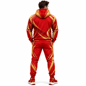 Ensemble de survêtement personnalisé par sublimation CuWholesale pour équipes – Veste et pantalon de sport imprimés intégralement, respirants et adaptés à la pratique sportive - Product Image 4