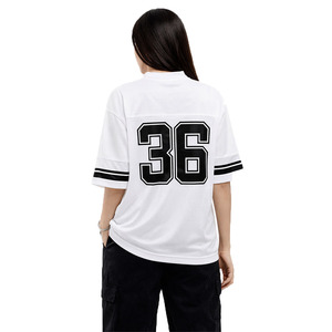Camiseta Deportiva Personalizada de Fútbol Americano de Alta Calidad, Sublimada, en Blanco y Negro, Uniforme de Entrenamiento Unisex - Product Image 6