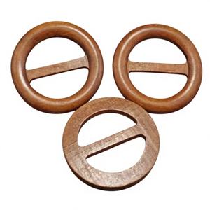 Boucle de ceinture pour femme en bois naturel, options de taille et de logo personnalisées, finition durable et écologique, style élégant avec anneaux pour ceintures féminines - Product Image 1
