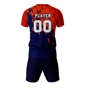 Ensemble maillot et short de football de qualité supérieure, sublimation, 100% polyester, respirant, séchage rapide, unisexe - Product Image 2