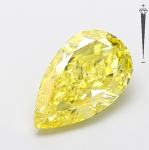 ROYAL GEMS Diamante Cultivado en Laboratorio con Certificación IGI, 1.88 CT, Corte Pera Modificado, Color Amarillo Intenso Fantasía, Claridad VS1, CVD LG 800611680 para - Product Image 4