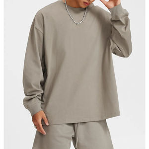 Camiseta de Manga Larga Unisex, Estilo Retro Americano, 100% Algodón de Alta Calidad, 240G, con Logotipo Personalizado, Corte Holgado, para Primavera/Otoño - Product Image 2