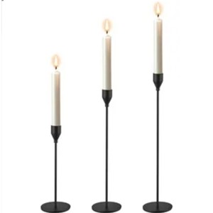 Candélabre en métal gaufré au design moderne, porte-bougie en cristal argenté, fait main, pour table, Noël, mariage, sur pied - Product Image 3