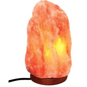 Natural Himalayan Pink Salt Lamp with Wooden Base Hand Carved Himalayan Salt <b>Crystal</b> Lamp for Home Decor USB Himalayan Pink Salt - Product Image 6