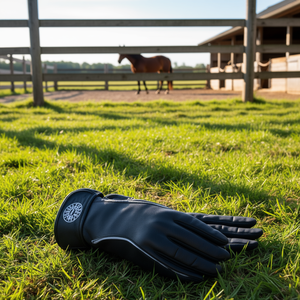 Guantes de equitación transpirables con malla elástica en la palma, cuero de microfibra, Sarino Performance, guantes unisex de verano para exteriores con gancho. - Product Image 3
