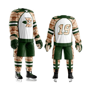 Ensemble de maillot et short de hockey sur glace sublimé personnalisé avec uniforme sur mesure - Product Image 1