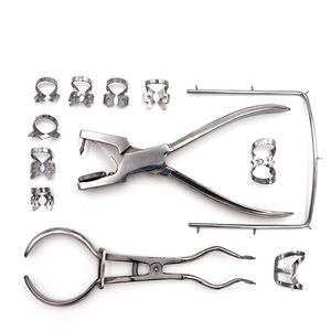 Pinces à caoutchouc dentaire légères, 11 pièces, instruments chirurgicaux en acier inoxydable, ensemble dentaire idéal pour les interventions endodontiques et les cliniques - Product Image 3