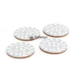 Sous-verre élégant en os incrusté, fait main, décoration de table Tradebyd - Product Image 2