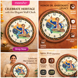 Reloj de Pared Personalizado con Diseño de Dr. Babasaheb Ambedkar, Decoración Moderna con Temática Educativa, Regalo para el Regreso a Clases o Graduación - Product Image 3