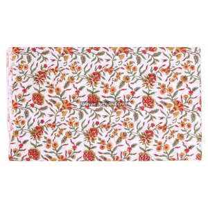 Floral 100% Pur Coton Tissu Belle Indien Floral Main Bloc Imprimer Tissu Pour Femmes Garçon Vêtements Sacs Rideaux Couvre Indien - Product Image 6