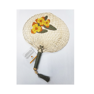 Éventail pliant écologique fait main en feuille de palmier naturelle avec doublure en bambou pour décoration de mariage, cadeaux de fête et rafraîchissement estival - Product Image 2