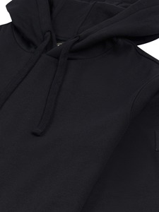 Sweat-shirt à capuche noir pour homme, coupe classique, en coton tricoté, couleur unie, avec poche, idéal pour l'automne - Product Image 5