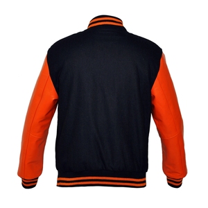 Premium Quality Custom Lettermen Varsity <b>Jackets</b> Navy Blue Wool Body White Leather Sleeves Varsity <b>Jacket</b> - Product Image 4