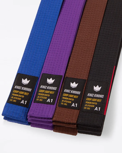 Ceinture de karaté personnalisée avec logo, arts martiaux, 100% coton, 100g, unisexe, marron, rouge, noir, bleu, violet, 2026 - Product Image 1