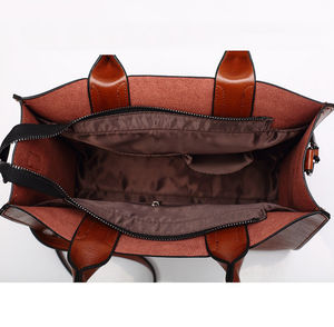 กระเป๋าถือหนังดีไซน์ใหม่สำหรับผู้หญิง / กระเป๋าสะพายไหล่และกระเป๋าถือสีพื้นสำหรับผู้หญิง กระเป๋าแฟชั่น - Product Image 5