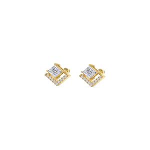 Boucles d'oreilles distinctives en or rose 10K avec diamants de laboratoire 0,71 CTW, taille losange, bijoux raffinés pour un usage quotidien et pour les occasions élégantes - Product Image 6