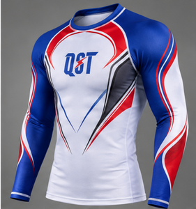เสื้อรัดกล้ามเนื้อแขนยาว QST สำหรับผู้ชาย แห้งเร็ว เหมาะสำหรับออกกำลังกาย MMA และฟิตเนส - Product Image 4