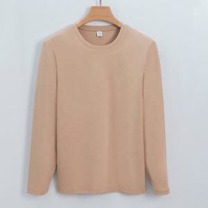Camiseta Casual de Manga Larga para Hombre, de Algodón, Color Sólido, Estilo Urbano, Deportivo, para Uso Diario, Premium - Product Image 1
