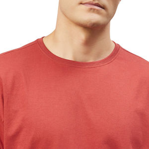 T-shirt en coton épais 230g à manches courtes, avec ourlet cousu et bordure patchwork, prix FOB de gros - Product Image 1