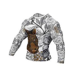 Lightweight Sublimation Print Full <b>Sleeve</b> Rash Guard Custom Logo Quick Dry Breathable Unisex Sports Rash Guard for Running - Product Image 6