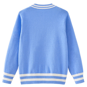 Cárdigan personalizado con cuello en V para universidad, hermandad Delta Sigma, suéteres para mujer, tejido acrílico, logotipo de chenilla, aplique, ropa griega - Product Image 2