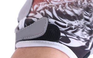 Guantes de Ciclismo de Medio Dedo con Estampado de Dragón Rojo y Blanco, de Poliéster, Unisex, Cierre de Velcro, Transpirables, para Verano - Product Image 5