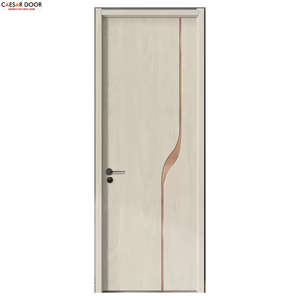 Porte en MDF et bois massif de haute qualité, conçue pour résister à l'humidité et réduire l'étalement des flammes, porte pré-montée, finition intérieure - Product Image 1