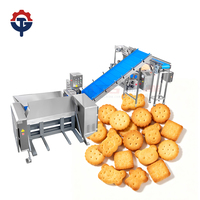 Machine automatique de fabrication de biscuits craquelés, ligne de production industrielle pour boulangerie commerciale avec système de cuisson continu