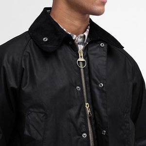 Veste en toile à capuche pour homme, prix raisonnable, coton ciré uni, streetwear, écologique, couleur unie, sur mesure, confortable - Product Image 3