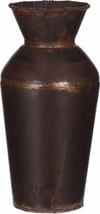 Jarrón de Hierro Forjado Negro Vintage, Centro de Mesa Rústico Estilo Granja, Florero de Metal Antiguo para Decoración de Bodas - Product Image 4