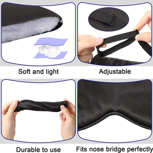 Customized Travel Wear <b>Eye</b> Cover <b>Masks</b> 100% Silk Breathable Deep Sleeping <b>Masks</b> 4 Season Lightweight Light Blocking <b>Masks</b> - Product Image 3